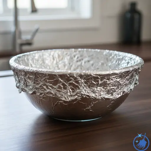 Lining a Bowl with Aluminium Foil