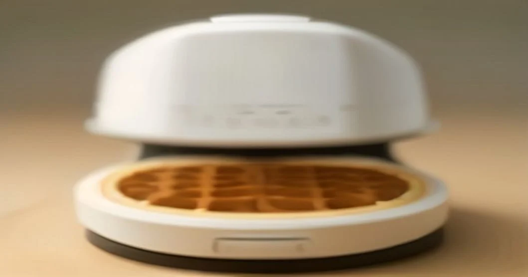 a Waffle Maker being cleaned