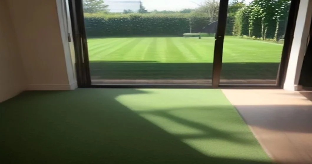 Artificial Grass being cleaned