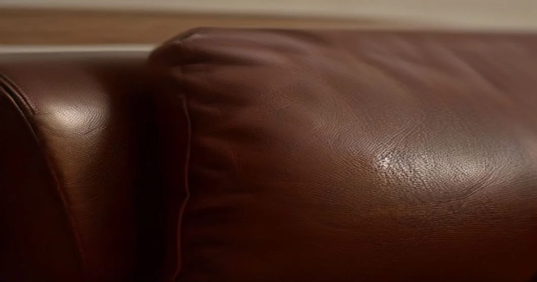Leather Couch being cleaned