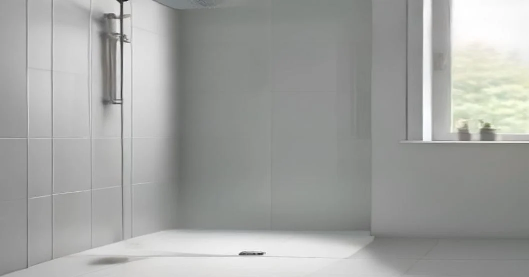 Shower Tiles being cleaned