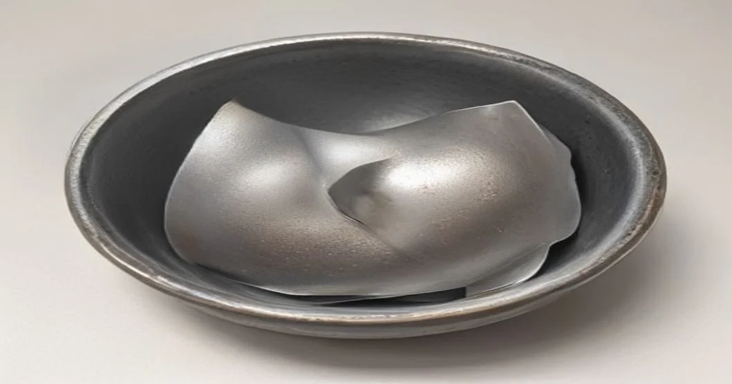Tarnished Silver being cleaned
