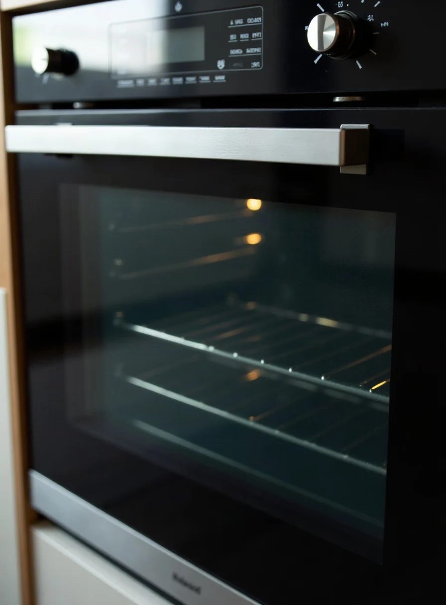 Clean clear oven door glass