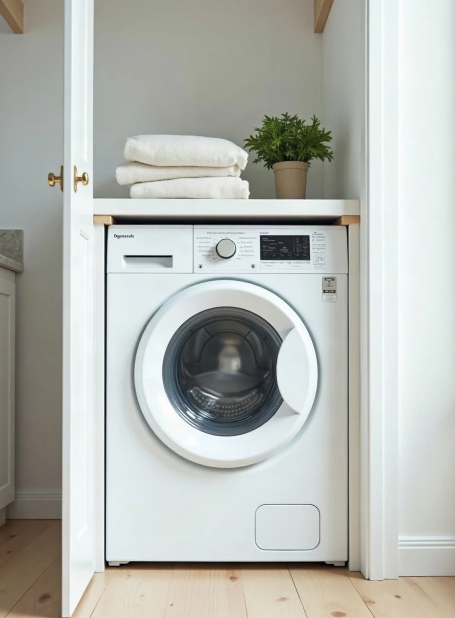 A clean washing machine with the detergent drawer open