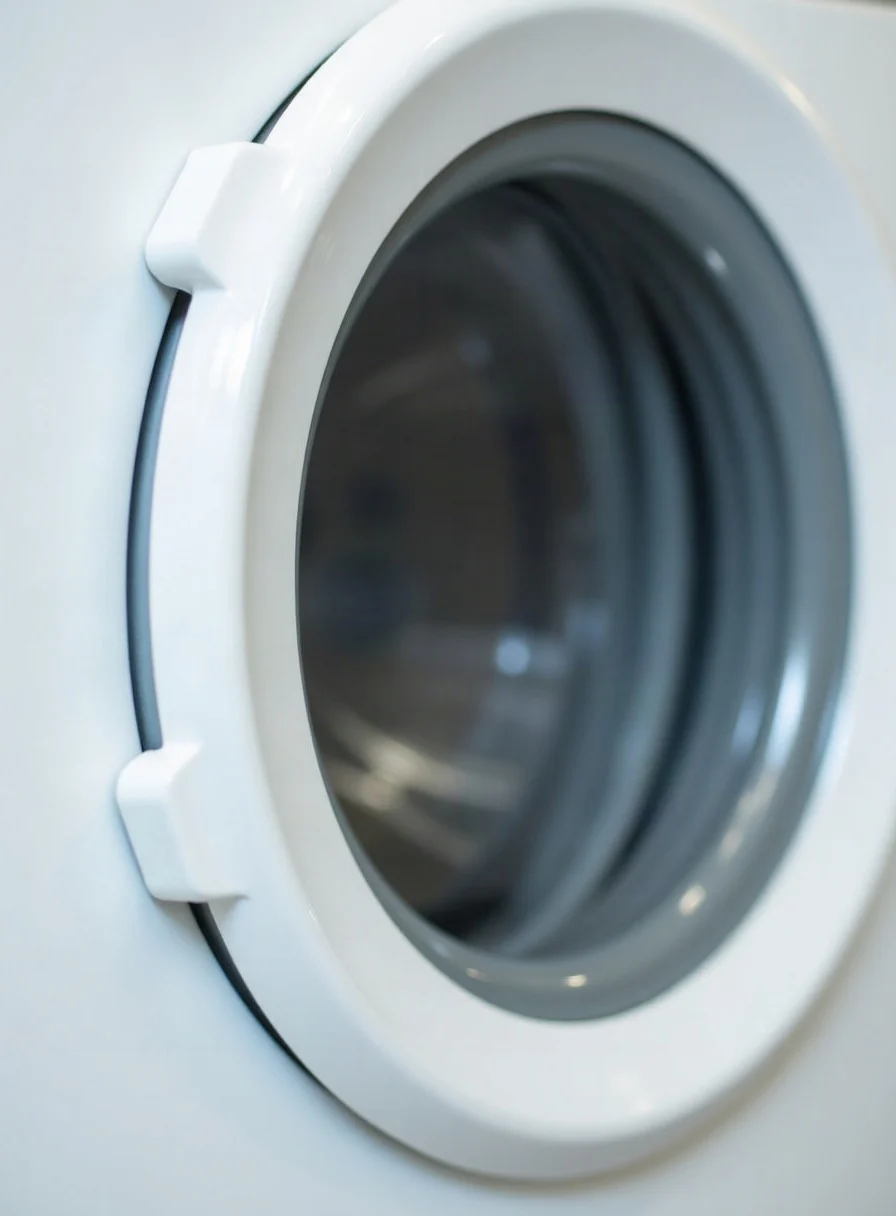 A clean mould-free washing machine door seal