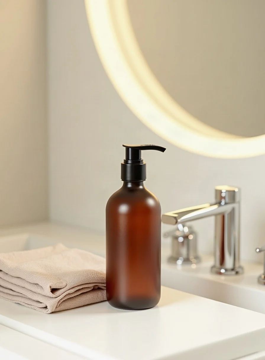 A brown bottle of hydrogen peroxide