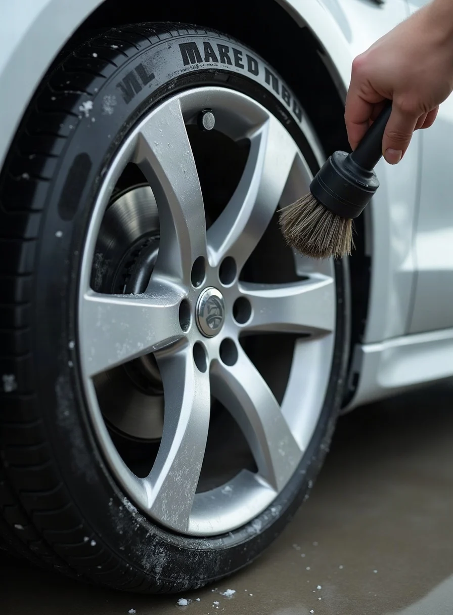 Cleaning an alloy wheel