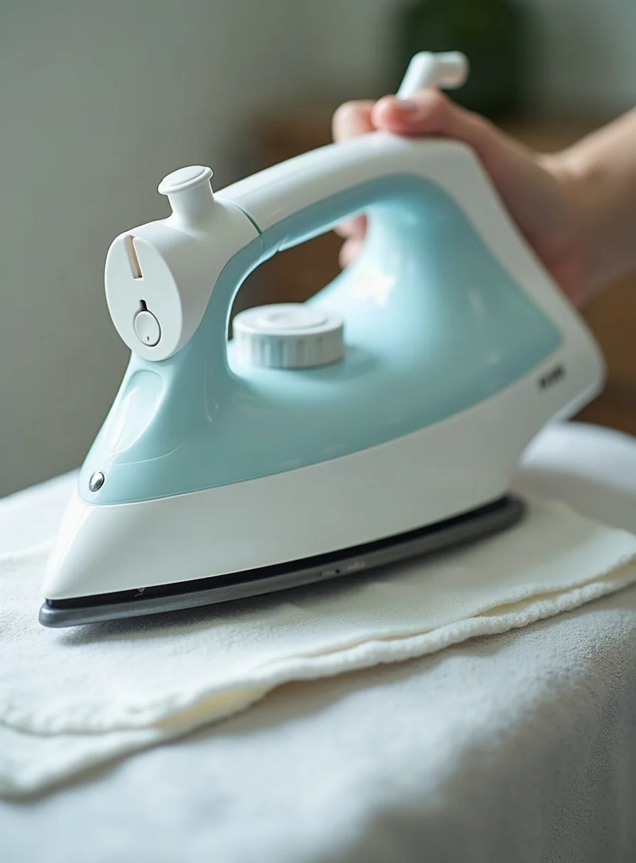 Cleaning a clothes iron soleplate