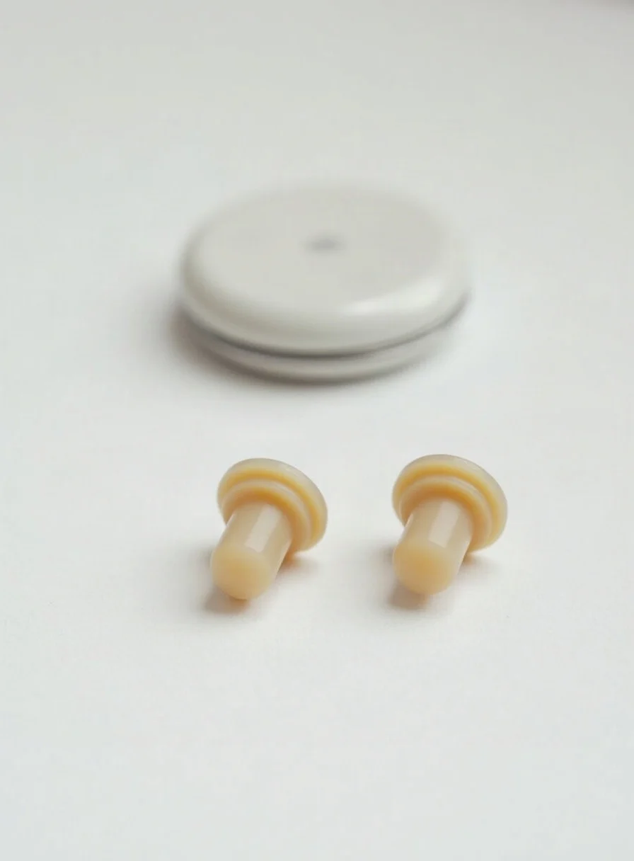 Reusable silicone ear plugs and case