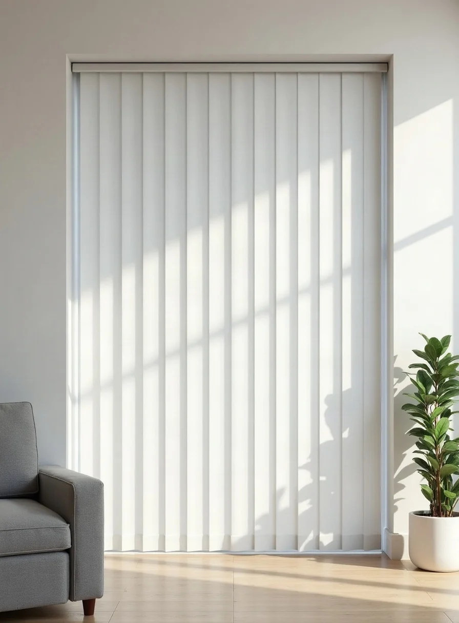 Clean fabric vertical blinds