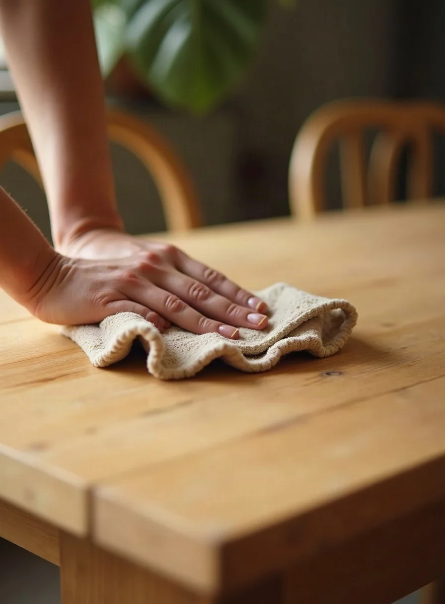 Polishing pine furniture