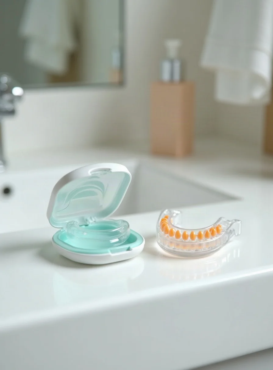 A dental retainer and case