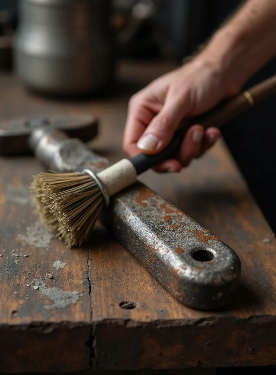 Removing rust from a metal tool