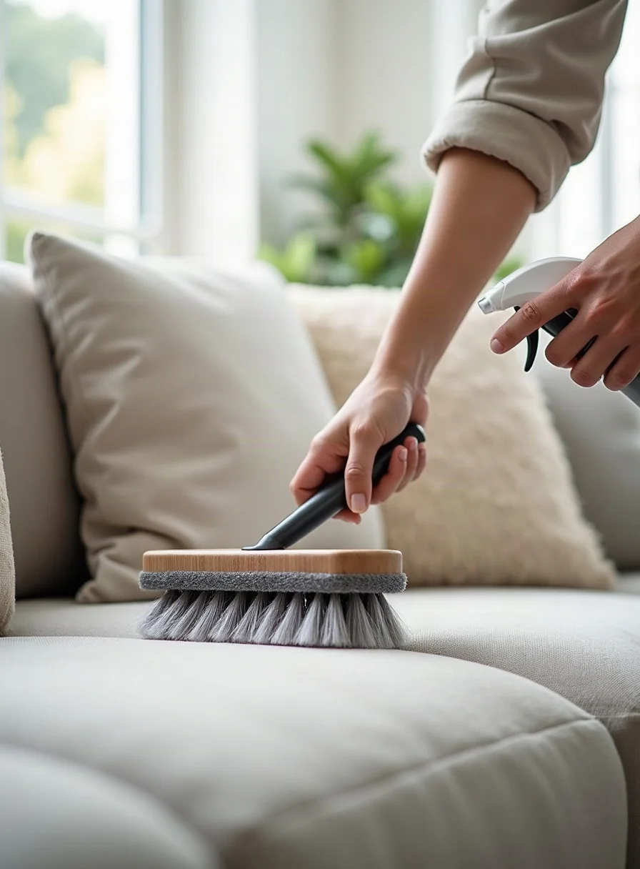 Cleaning sofa cushions