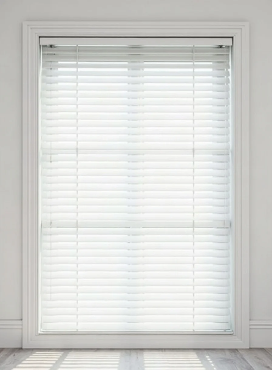 Clean white venetian blinds