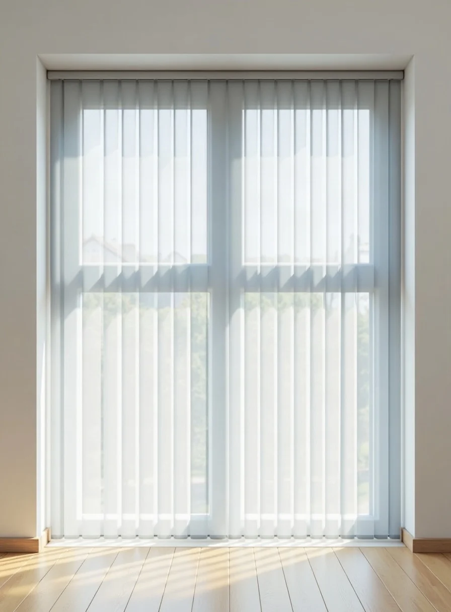 Clean grey vertical blinds