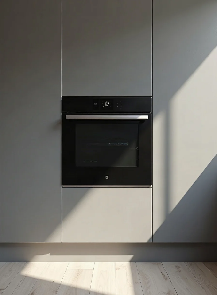 A modern built-in oven in a kitchen